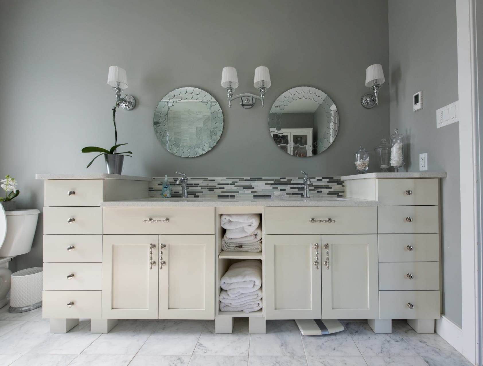 Legault Builders cabinets in a bathroom